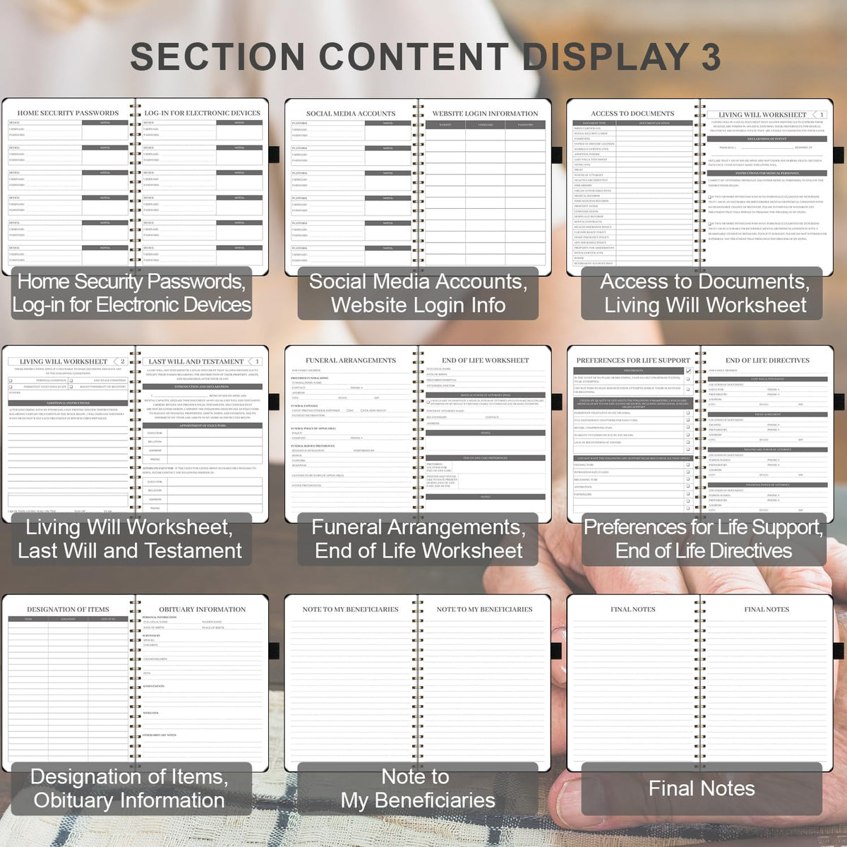 Murmel : End of Life Planner – Estate Planning & Important Information Organizer | Final Wishes & Legacy Workbook